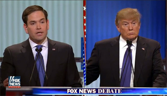 Fox News Debate, Marco Rubio and Donald Trump