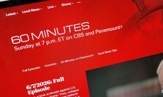 Screenshot of 60 Minutes webpage