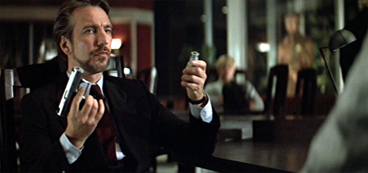 Alan Rickman as Hans Gruber in Die Hard