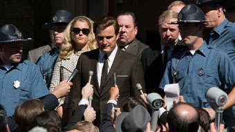 scene from press conference in Chappaquiddick film