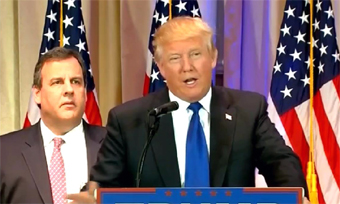 Chris Christie with Donald Trump