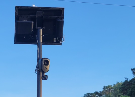 Photo of a Flock camera system in Clay County, FL; photo by Thursday Review