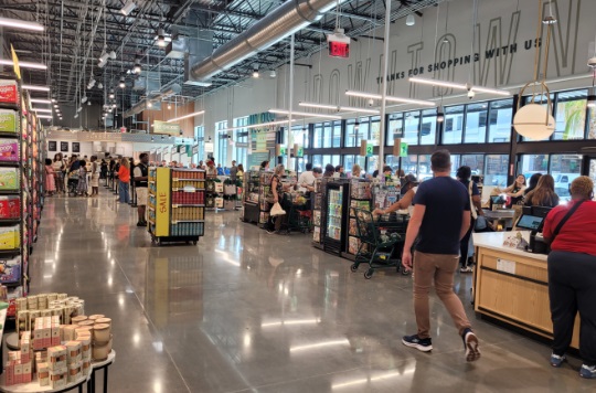 Photo of the checkout area of a Whole Foods store in Florida