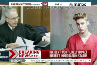 Justin Bieber on MSNBC