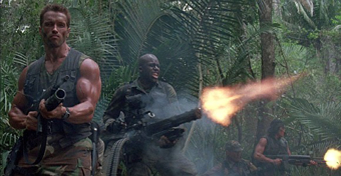 Predator shooting scene