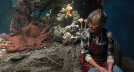 Sally Field in a scene from Remarkably Bright Creatures; Netflix 2026