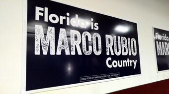 Marco Rubio campaign sign