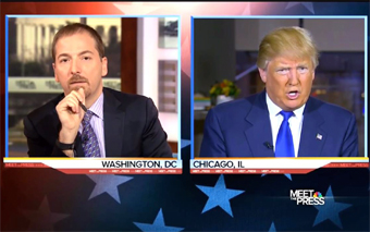 Trump talking with Chuck Todd