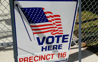 Voter precinct sign