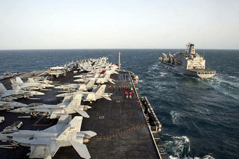 Carrier deck of the USS Carl Vinson