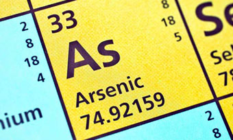 Periodic table showing Arsenic element