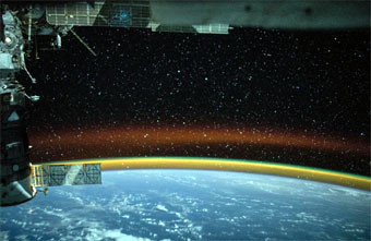 Aurora seen from space