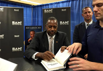 Ben Carson at book signing at BAM in Tallahassee Florida