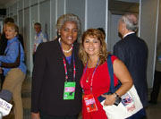Donna Brazille (left) with alternate delegate 