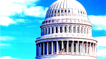 capitol dome on a blue sky background