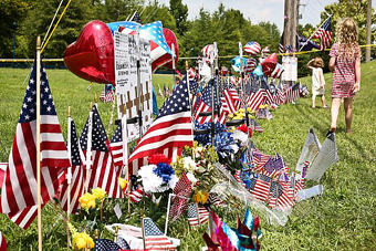 Flags at a Chattanooga Memorial