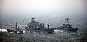 Destroyers in Korean waters