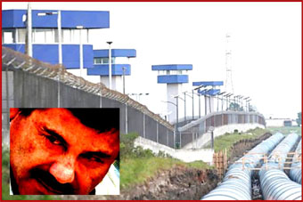 El Chapo inset with prison background