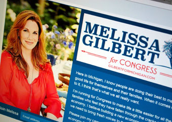Melissa Gilbert website screenshot