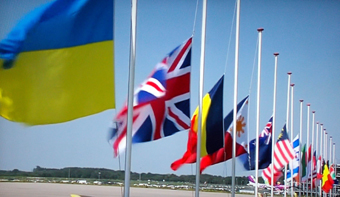 flags at half mast in the Netherlands