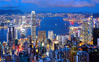 Aerial view of Hong Kong