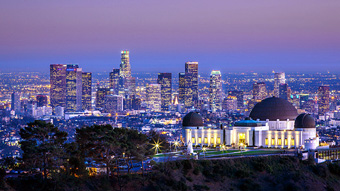 Downtown LA sunset