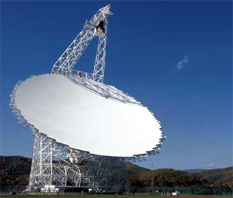 Green Bank Telescope located deep in the Appalachian Mountains near the tiny town of Green Bank