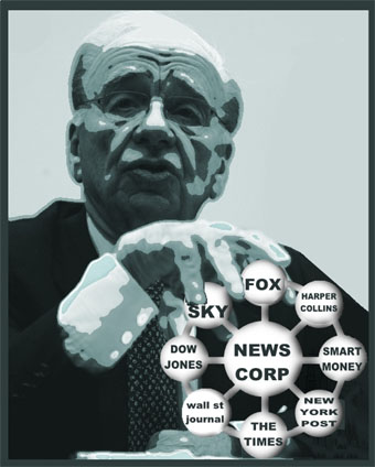 Digital Art of Rupert Murdoch by Robert Shields image holder