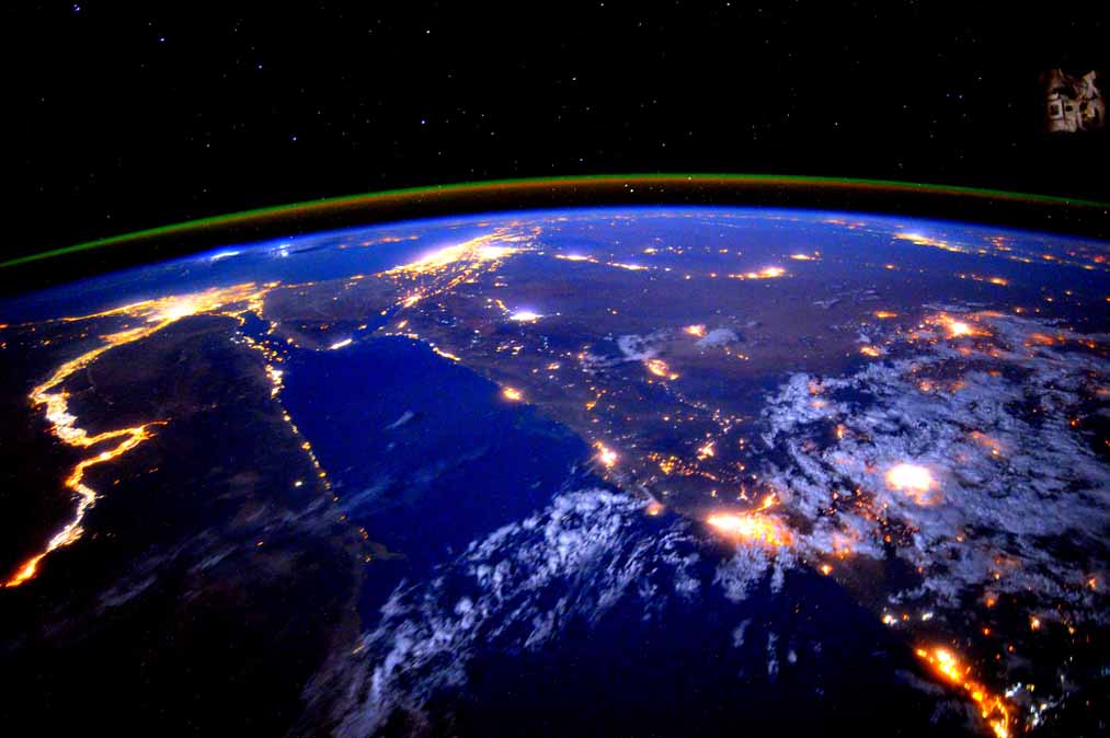 The Nile as seen from space at night