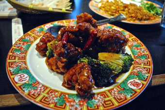 plate of Orange Chicken