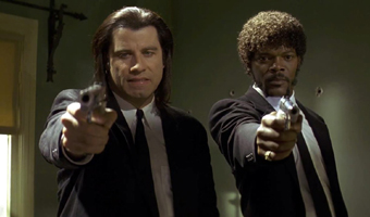 Pulp Fiction starring John Travolta and Samuel L. Jackson