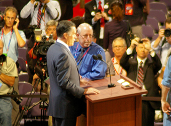 Romney at the RNC convention, 2012
