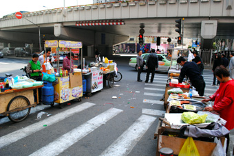 Street food vendor in China